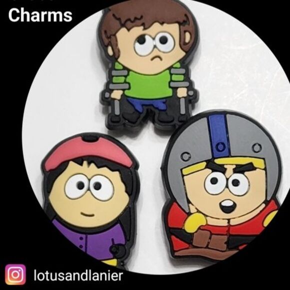 Shoe Charms "South Park" Set of 3 - Picture 1 of 2